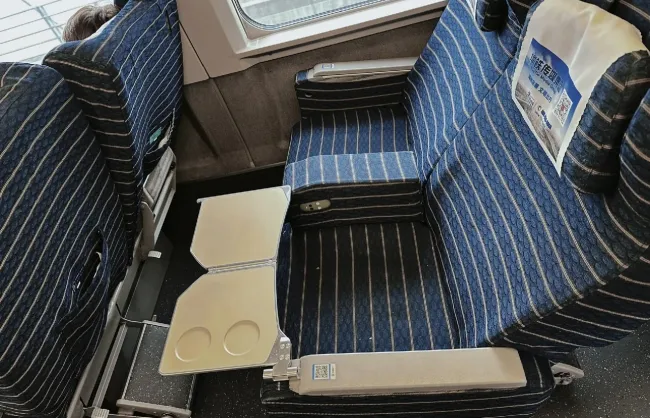 First-class seats on high-speed trains in China