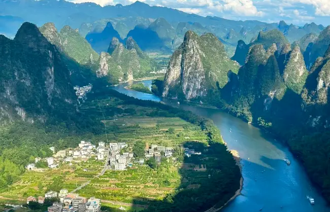 Scenery from Xianggong Hill in Guilin