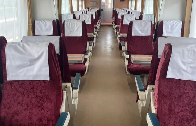 Soft seats on normal trains